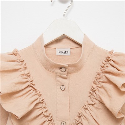 Блузка для девочки MINAKU цвет бежевый, р-р 140
