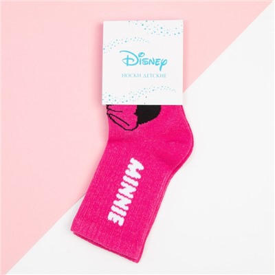 Носки для девочки "Minnie", DISNEY, 12-14 см, цвет розовый