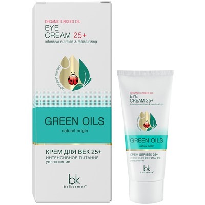 Belkosmex GREEN OILS  Крем для век 25+ интенсивное питание увлажнение 20 г.