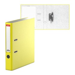 Папка-регистратор А4, 50 мм, ErichKrause Neon, с арочным механизмом, желтая