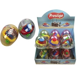 Прозрачные пластиковые яйца с карамелью и игрушкой "TITANIC" (КОРАБЛИКИ) 1кор*6бл*12шт 6 гр.