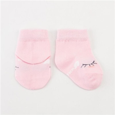 Носки детские Крошка Я «Глазки», цвет розовый, 6-8 см
