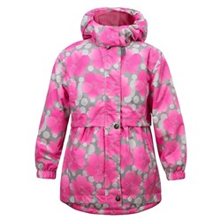 Демисезонная куртка для девочки, VANESSA 811 Розовый с серым