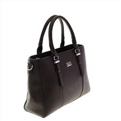 Стильная женская сумочка Floren_France из эко-кожи шоколадного цвета.