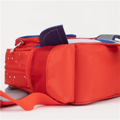 Рюкзак детский, отдел на молнии, наружный карман, 2 боковых кармана, цвет красный