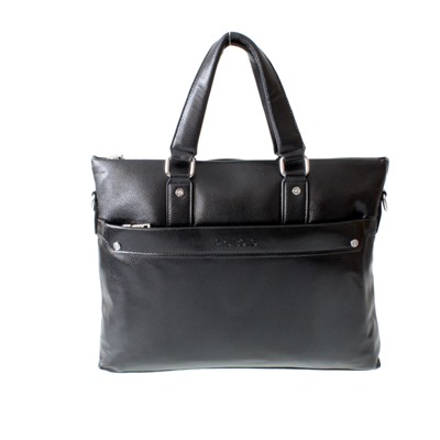 Мужская сумка Flord из эко-кожи черного цвета.