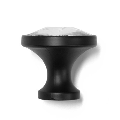 Ручка кнопка CAPPIO PK112, D=30 мм, пластик, цвет черный