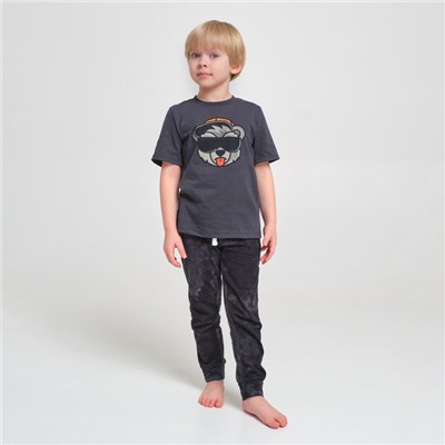 Пижама детская для мальчика KAFTAN "Trendy" р.30 (98-104), серый