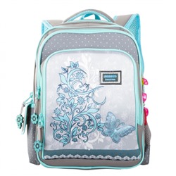 Школьный Рюкзак Across с бабочкой серый ACR19-CH640-5