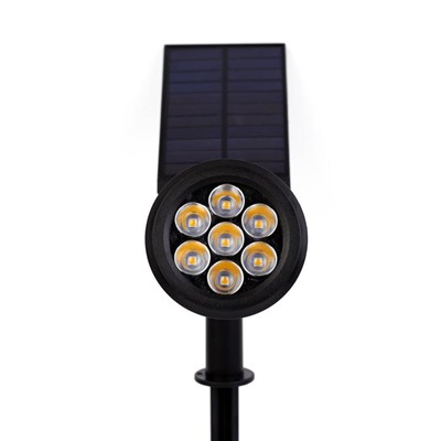 Светильник грунтовый светодиодный на солнечной батарее 5 Вт, 7 LED, IP65, Т/БЕЛЫЙ