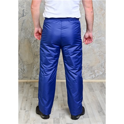 Утепленные флисом мужские брюки на поясе-резинка, цвет - темно-синий