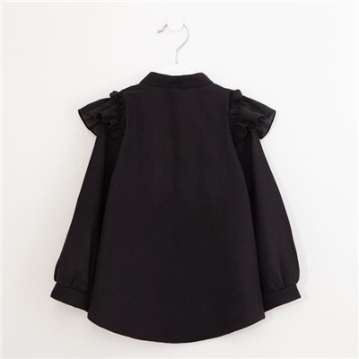 Рубашка для девочки MINAKU: Cotton collection, цвет чёрный, рост 104 см