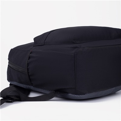 Рюкзак, отдел на молнии, наружный карман, 2 боковых кармана, пенал, цвет чёрный