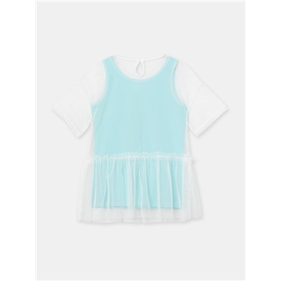 CSJG 63053-43-307 Платье модель "туника" для девочки, голубой