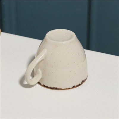 Чашка кофейная  "Pearl"  90мл, бежевая, фарфор