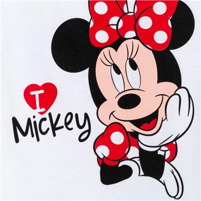 Футболка "Minnie 2", Минни Маус, р. 30, рост 98-104 см, белый