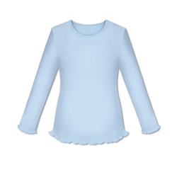 Школьный голубой джемпер (блузка)/школа для девочки 778210-ДШ19