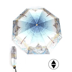 Зонт женский ТриСлона-L 3830 L,  R=58см,  суперавт;  8спиц,  3слож,  облегченный,  набивной,  "Фотосатин",  Санкт-Петербург 253048