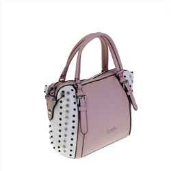 Женская сумка Lusha_artefact из эко-кожи цвета бледно-розовая пудра.