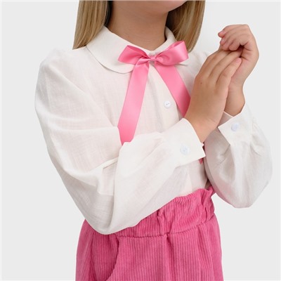 Рубашка детская KAFTAN, размер 34 (122-128 см), цвет белый
