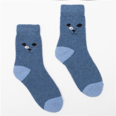 Носки детские шерстяные махровые «Собачки», цвет МИКС, размер 18
