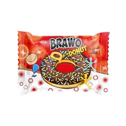 "BRAWO" Пончик шоколадный (W/GRANULE) 1кор*6бл*24шт,40гр.