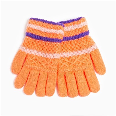 Перчатки детские А.S 2164-M (mix), цвет оранжевый, размер 15 (7-8 лет)