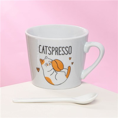 Кружка с ложкой Catspresso, 180 мл