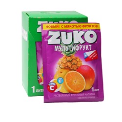 Растворимый напиток ZUKO Мультифрукт  1кор*8бл*12шт 25 гр.