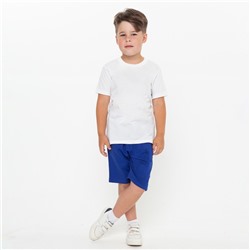 Комплект для мальчика (футболка, шорты), цвет белый/синий МИКС, рост 104-110 см