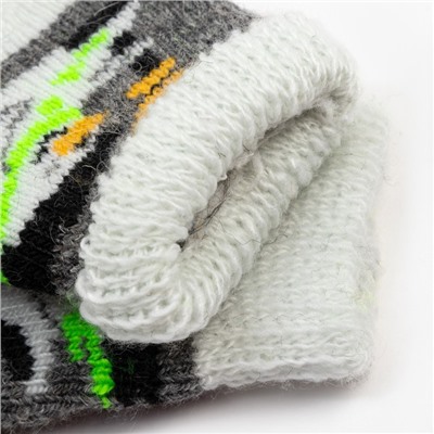 Носки детские шерстяные «Снеговик», цвет серый, размер 14