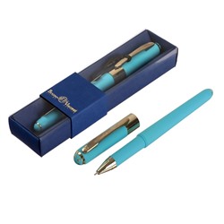 Ручка шариковая, 0.5 мм, Bruno Visconti MONACO, стержень синий, корпус небесно-голубой, в футляре