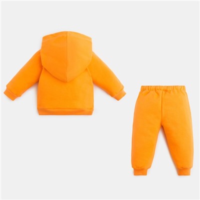 Комплект: худи и брюки Крошка Я "NY", рост 74-80 см, цвет оранжевый