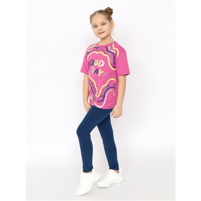 CSKG 90237-27-395 Комплект для девочки (футболка, брюки модель "легинсы"),розовый