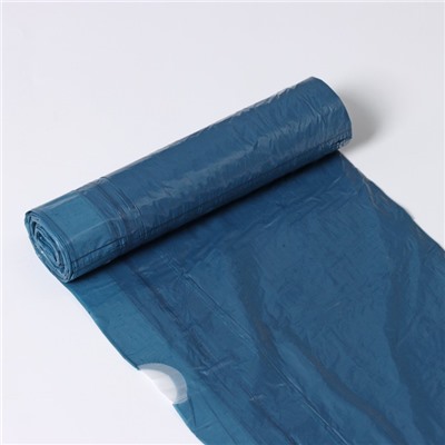 Мешки для мусора с завязками Доляна «Люкс», 50 л, 25 мкм, 50×70 см, ПВД, 10 шт, цвет синий