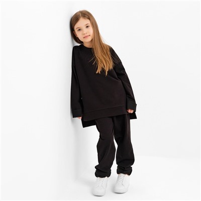 Костюм детский (свитшот, брюки) MINAKU цвет чёрный, рост 104 см