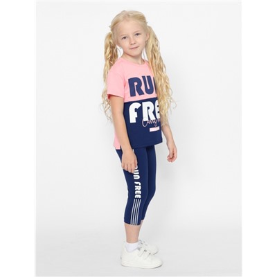 CWKG 90152-27 Комплект для девочки (футболка, брюки типа "легинсы"),розовый