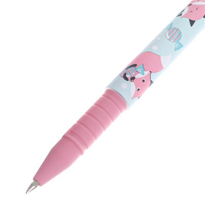 Ручка шариковая FunWrite "Lolipop.Лисички", 0,5 мм, синие чернила