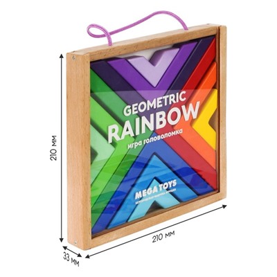 Геометрический конструктор Geometric Rainbow в деревянной коробке