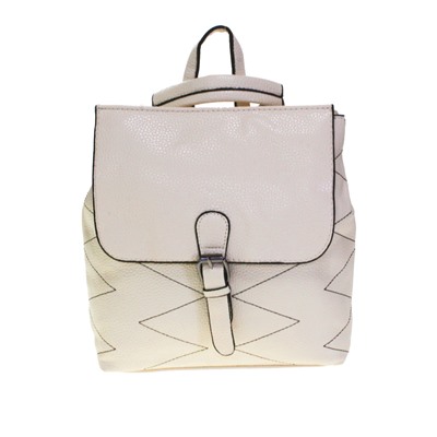 Стильная женская сумка-рюкзак Freedom_zag из эко-кожи молочного цвета.