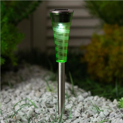 Садовый светильник на солнечной батарее Smartbuy, нерж. сталь, пластик,   МИКС   4x4x27.5 см