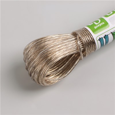 Верёвка бельевая с металлической нитью Доляна, d=2 мм, длина 20 м, цвет МИКС