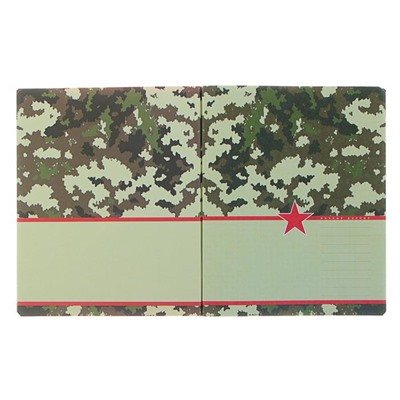 Тетрадь 48 листов клетка "Милитари. Камуфляж", обложка мелованный картон, УФ-лак, конгрев, МИКС