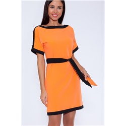 Платье женское 105 "Гольяно", оранжевый/черный