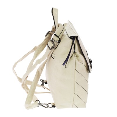 Стильная женская сумка-рюкзак Freedom_walk из эко-кожи молочного цвета.