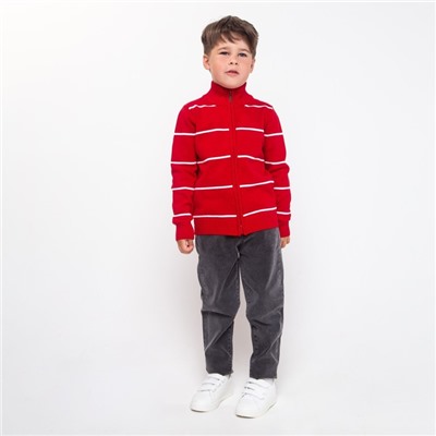 Джемпер для мальчика, цвет красный/белый МИКС, рост 92 см (2 года)