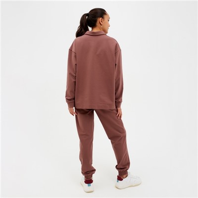 Костюм женский (джемпер, брюки) MINAKU: Casual Collection цвет шоколадный, размер 44