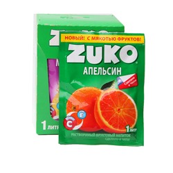 Растворимый напиток ZUKO Апельсин 1кор*8бл*12шт 25 гр.