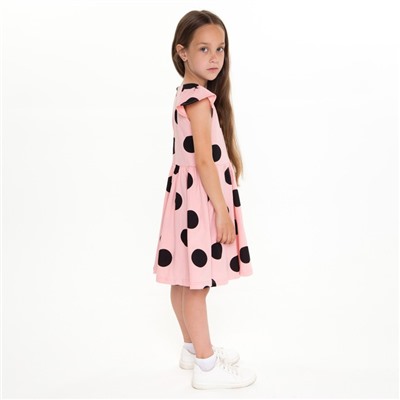 Платье для девочки, цвет чёрный/розовый, рост 104 см