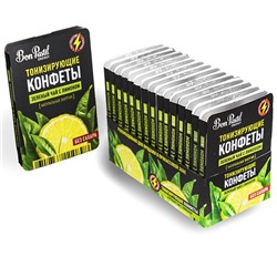 Конфеты Тонизирующие "Bon Pastil ENERGY"   зеленый чай с лимоном 1кор*16бл*10шт,12гр